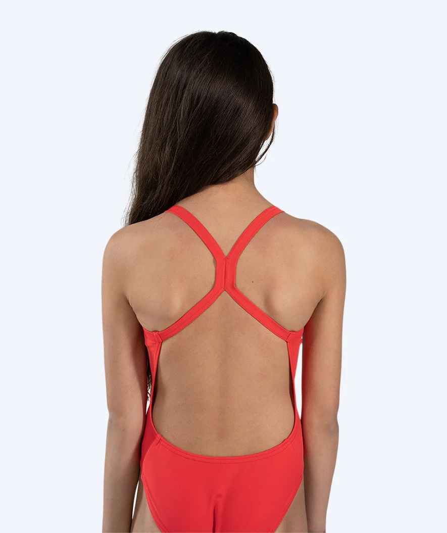 Watery swimsuit for girls - Freestyler Solid - Cherry Red - Image 6