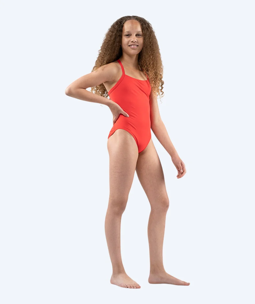 Watery swimsuit for girls - Freestyler Solid - Cherry Red - Image 8