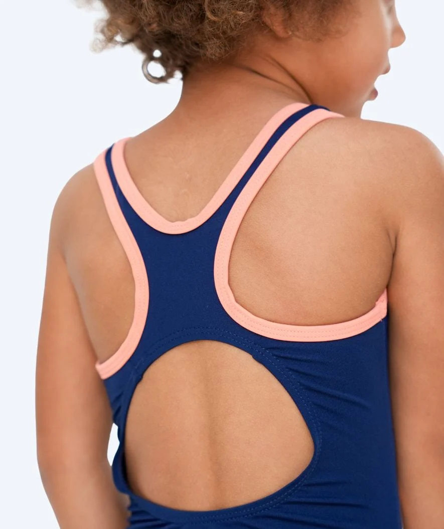Watery swimsuit for girls - Hurley - Dark blue/orange - Image 2
