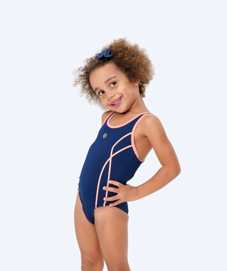 Watery swimsuit for girls - Hurley - Dark blue/orange - Image 3