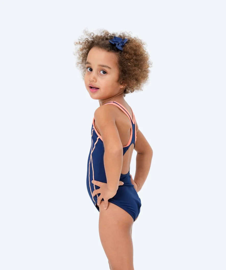 Watery swimsuit for girls - Hurley - Dark blue/orange - Image 5