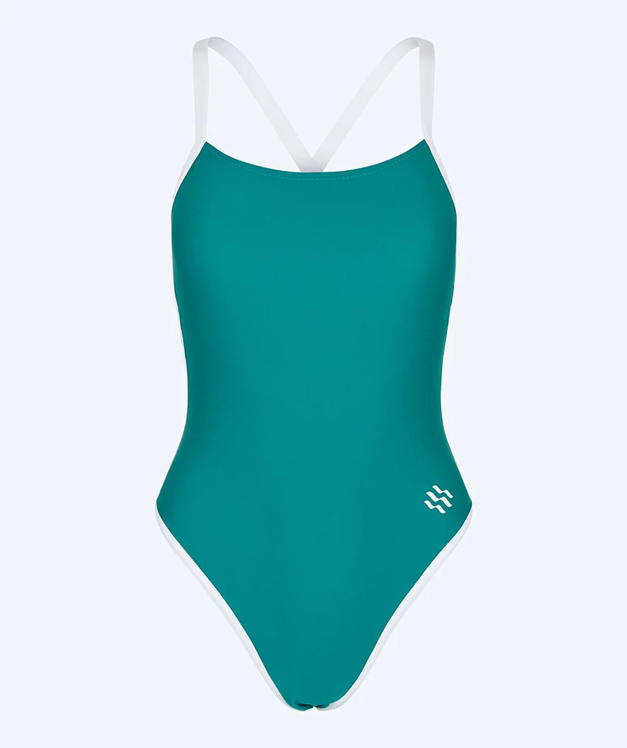 Watery swimsuit for women - Eco Sunkissed Solid - Vermont Green - Image 2