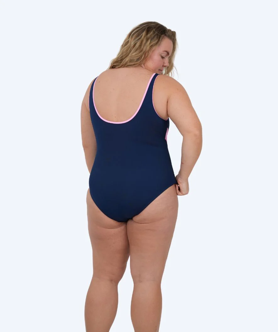 Watery swimsuit for women - Scrylla - Dark blue/light pink - Image 10