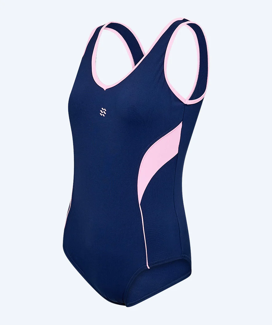 Watery swimsuit for women - Scrylla - Dark blue/light pink - Image 12