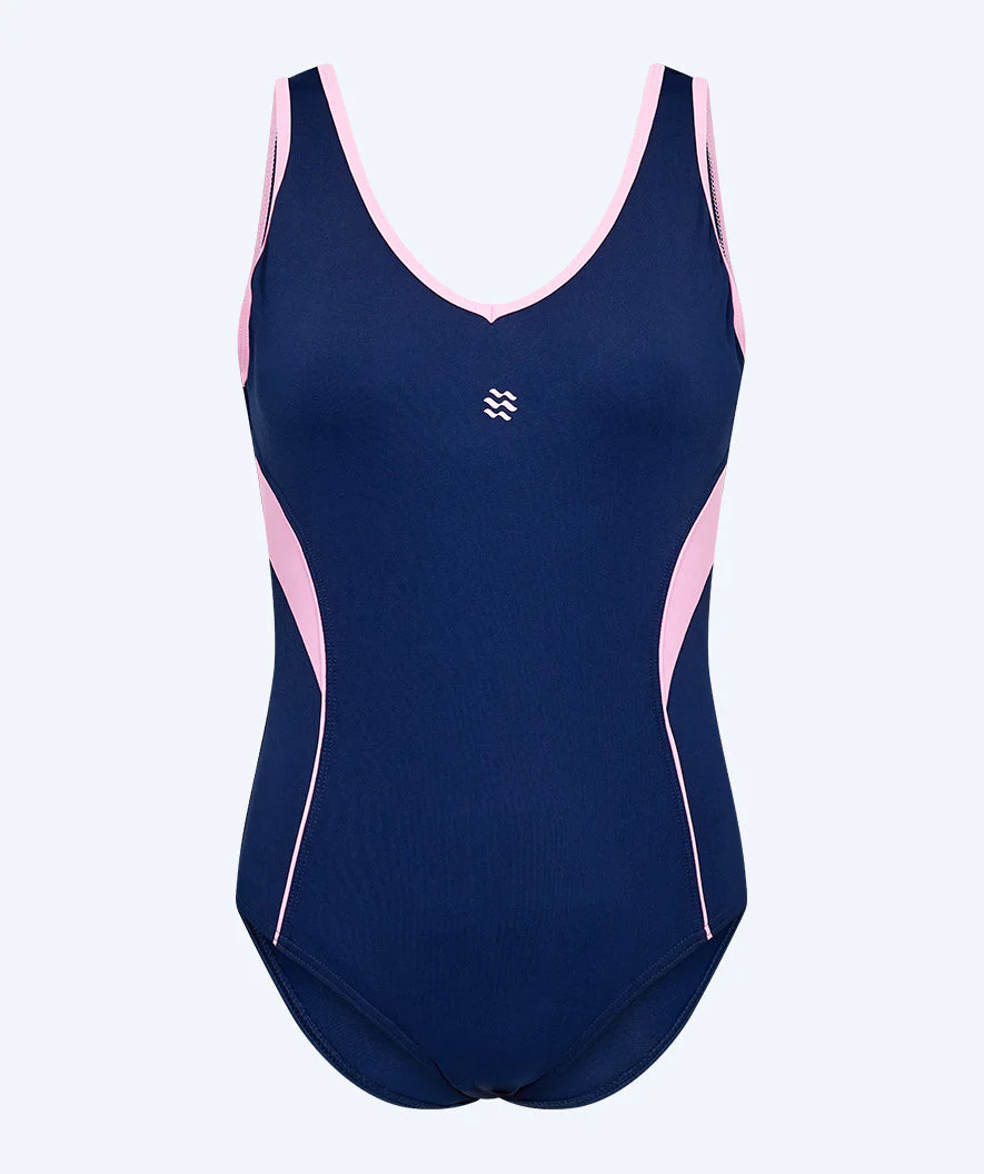 Watery swimsuit for women - Scrylla - Dark blue/light pink - Image 14