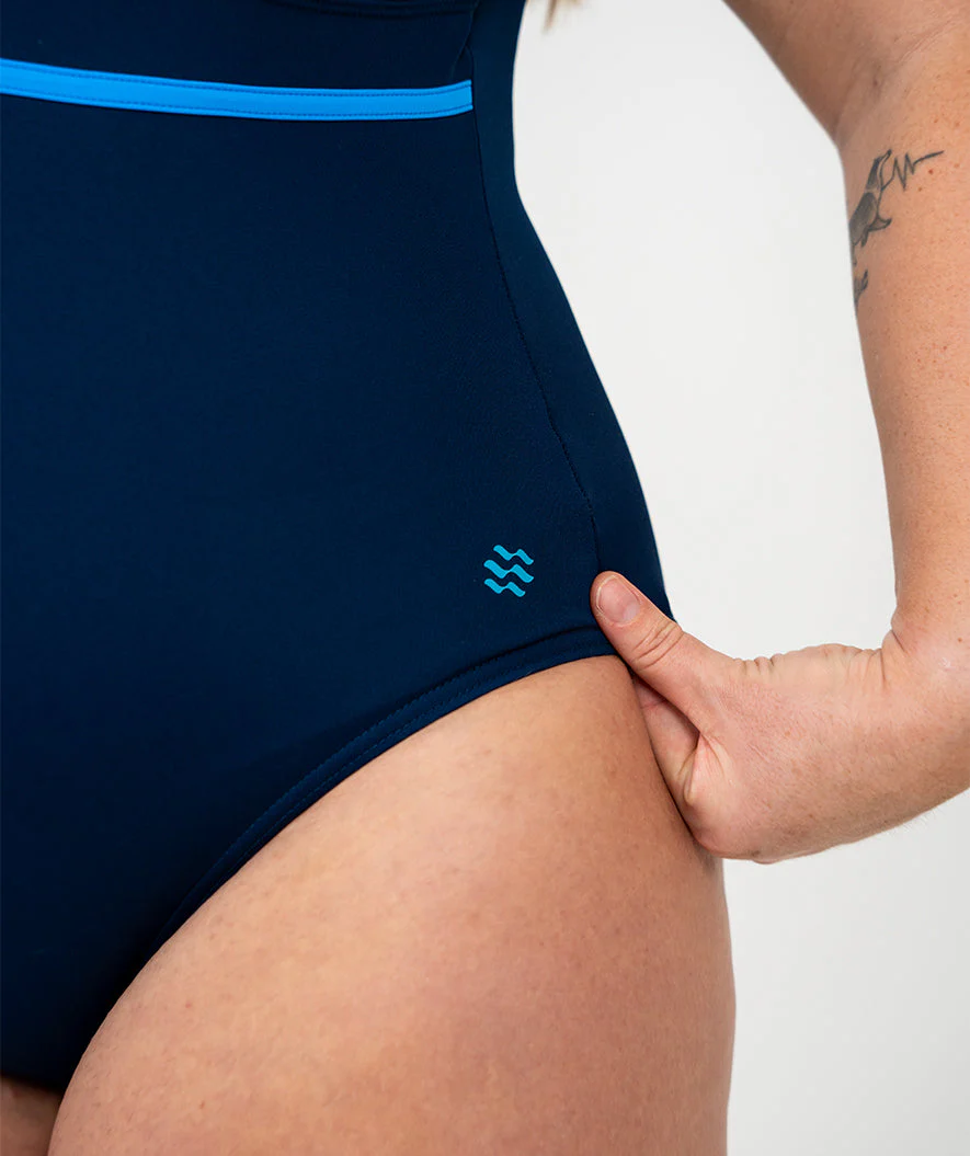 Watery swimsuit for women - Vivien - Dark blue - Image 10