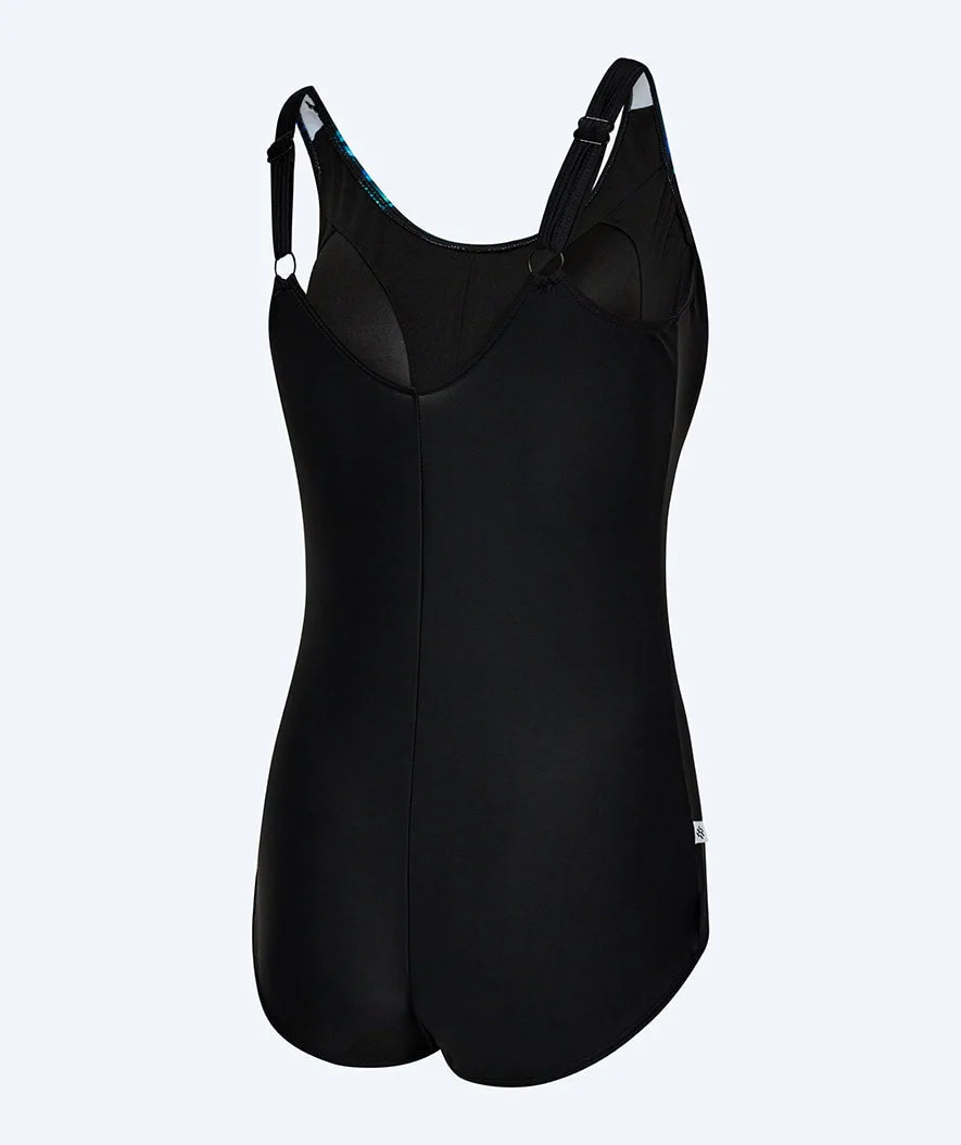Watery swimsuit plus size for women with flowers - Vale - Black/blue - Image 7