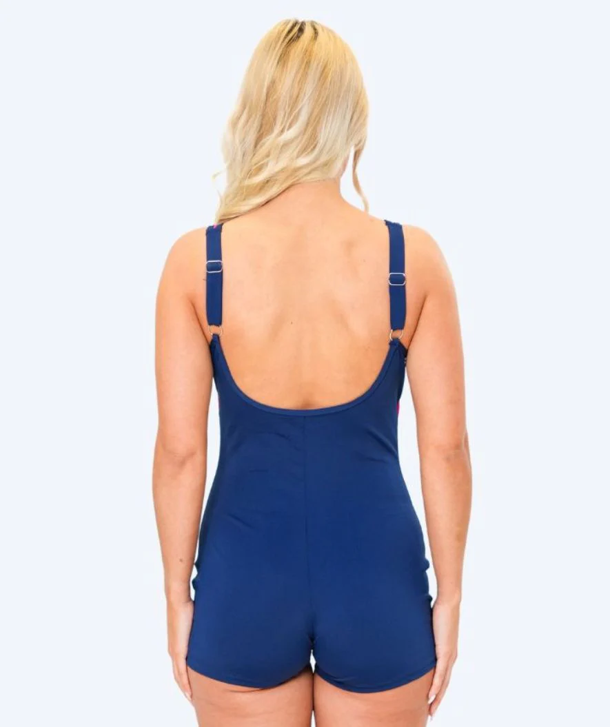 Watery swimsuit with skirt for women - Venilla - Dark blue/light pink - Image 2