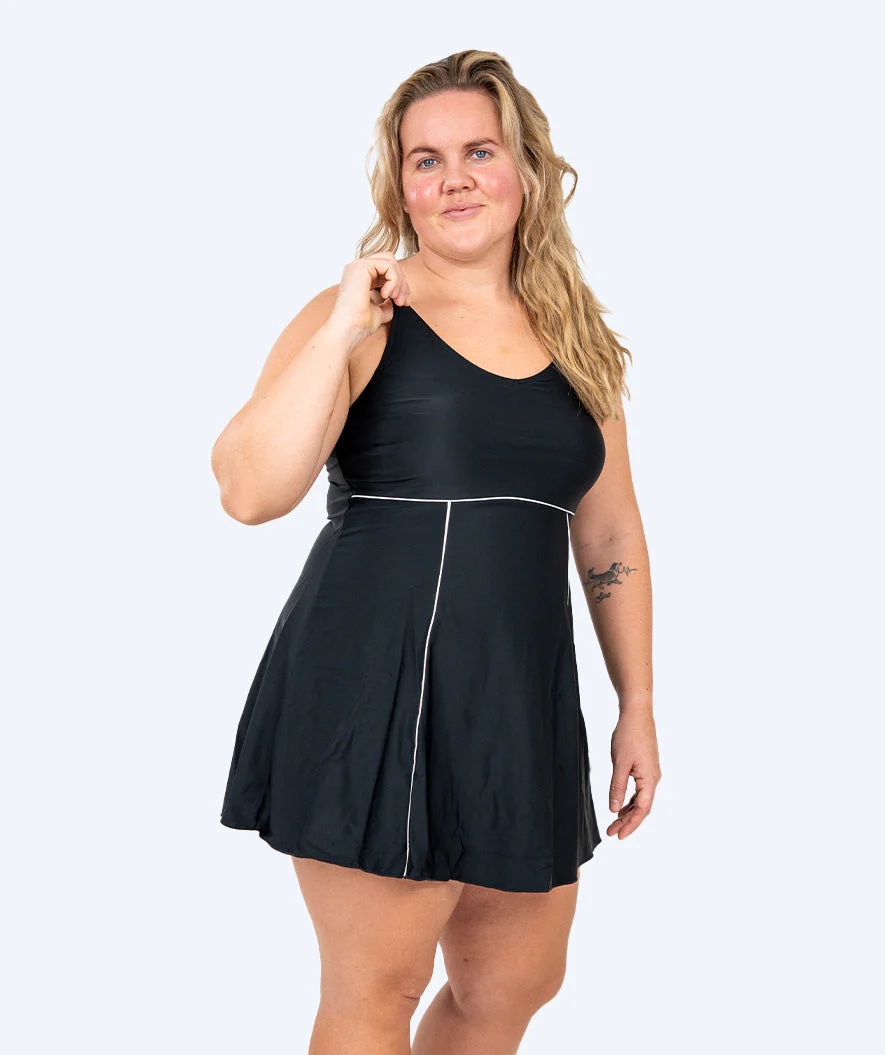 Watery swimsuit with skirt for women - River - Black/white - Image 3