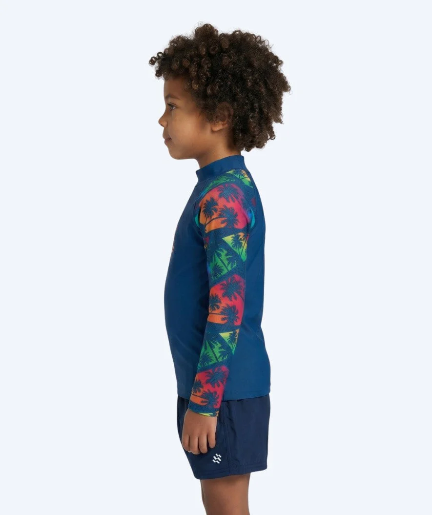 Watery UV-shirt for kids - Katsu Long Sleeve Rashguard - Multi/dark blue - Image 3