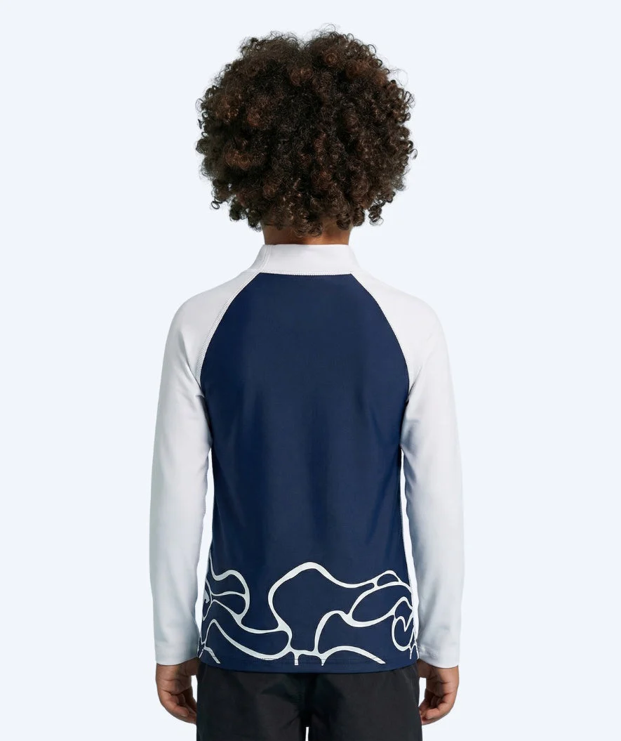 Watery UV-shirt for kids - Chilton Long Sleeve Rashguard - Dark blue/white - Image 2