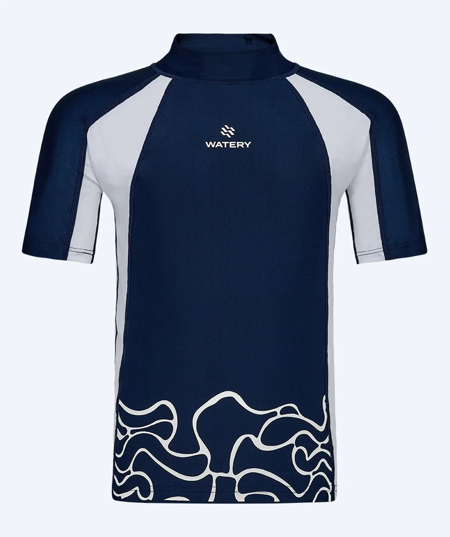 Watery UV-shirt for kids - Chilton Short Sleeve Rashguard - Dark blue/white - Image 10