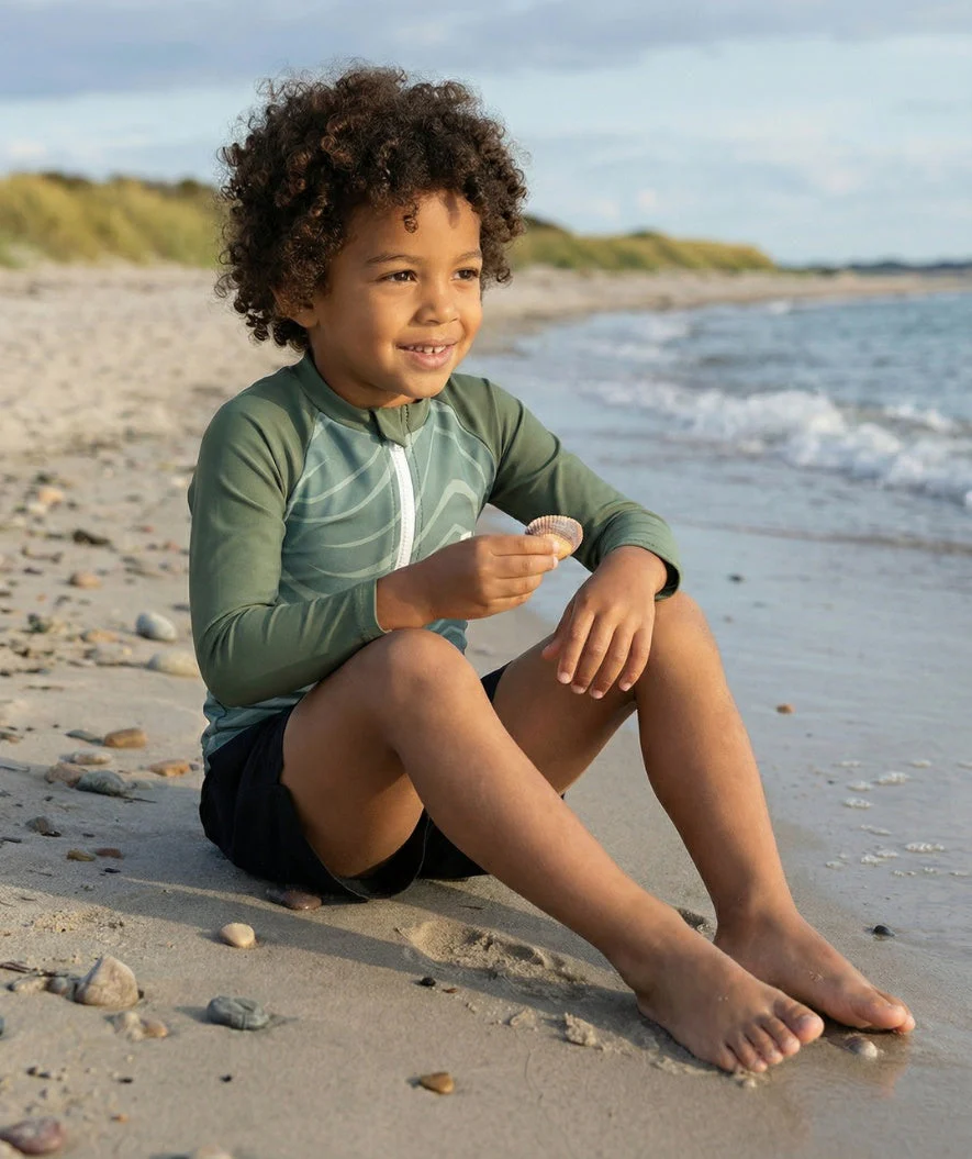 Watery UV-shirt for kids - Fjord Long Sleeve Rashguard - Green - Image 6