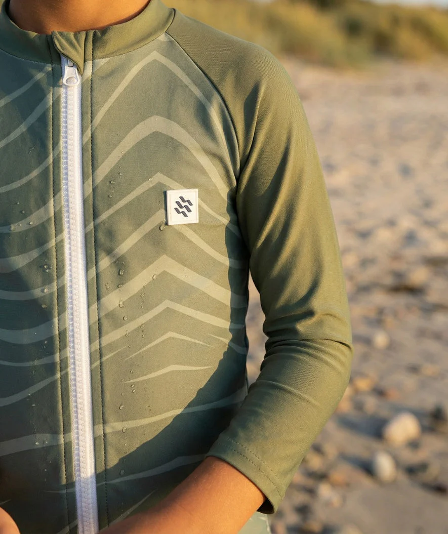 Watery UV-shirt for kids - Fjord Long Sleeve Rashguard - Green - Image 7