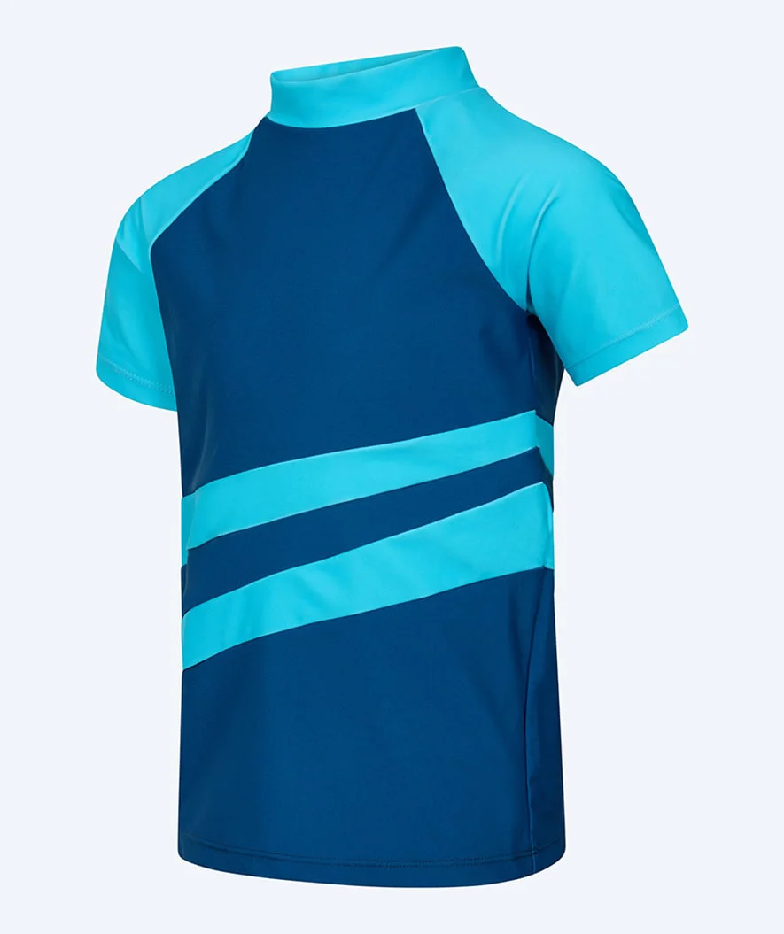 Watery UV-shirt for kids - Manami Short Sleeve Rashguard - Atlantic Blue - Image 4