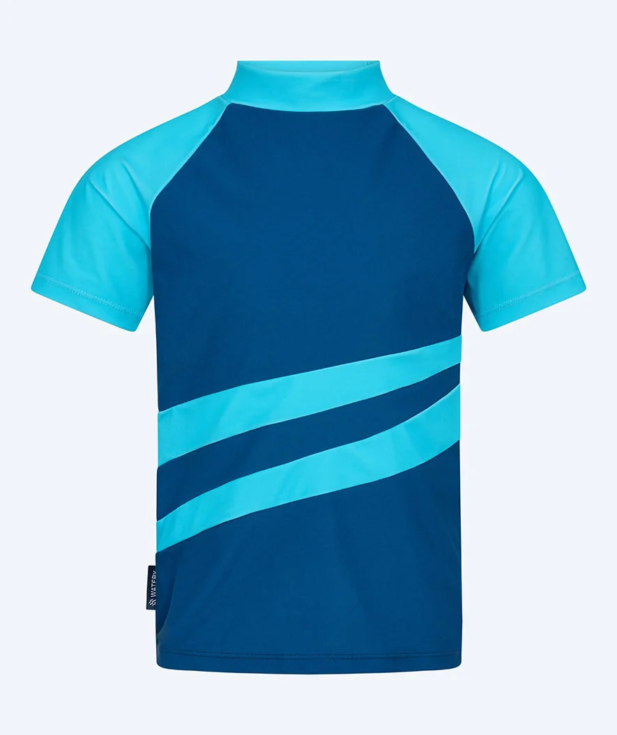 Watery UV-shirt for kids - Manami Short Sleeve Rashguard - Atlantic Blue - Image 5