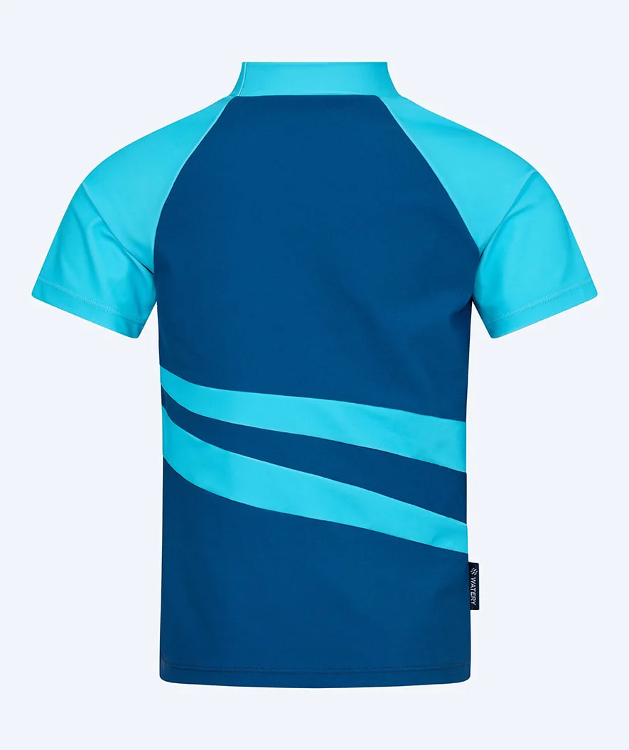 Watery UV-shirt for kids - Manami Short Sleeve Rashguard - Atlantic Blue - Image 6