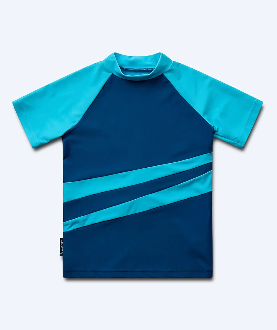Watery UV-shirt for kids - Manami Short Sleeve Rashguard - Atlantic Blue - Image 7