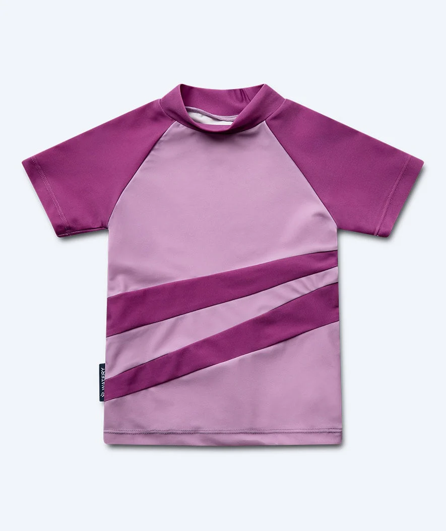 Watery UV-shirt for kids - Manami Short Sleeve Rashguard - Atlantic Purple - Image 10
