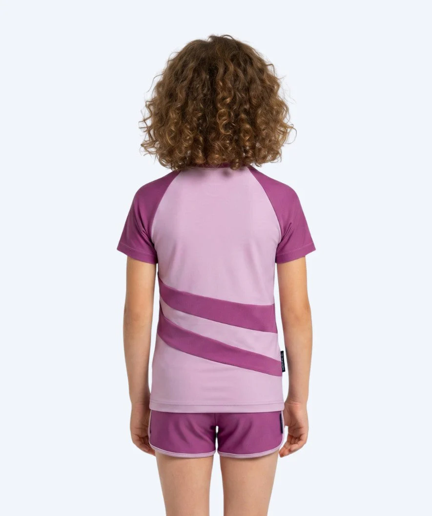 Watery UV-shirt for kids - Manami Short Sleeve Rashguard - Atlantic Purple - Image 2