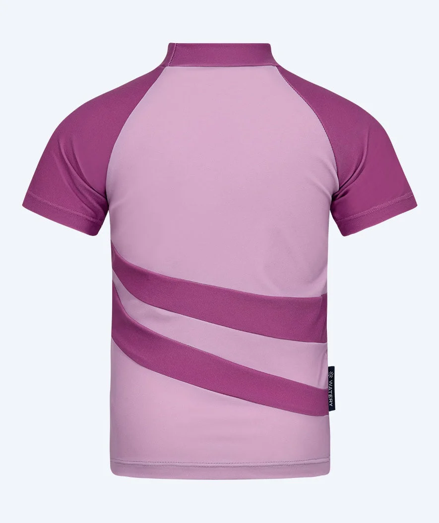 Watery UV-shirt for kids - Manami Short Sleeve Rashguard - Atlantic Purple - Image 9