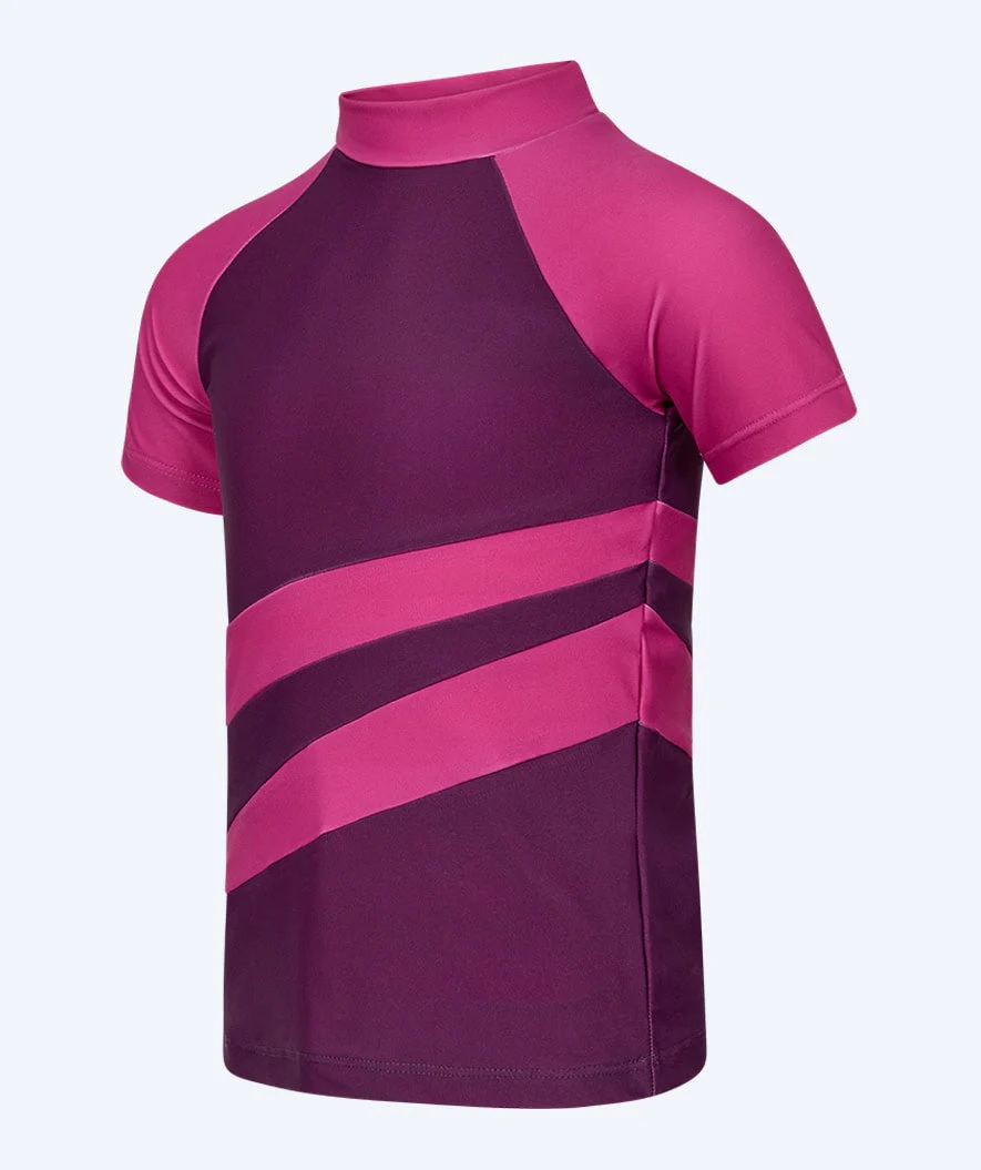 Watery UV-shirt for kids - Manami Short Sleeve Rashguard - Purple - Image 4