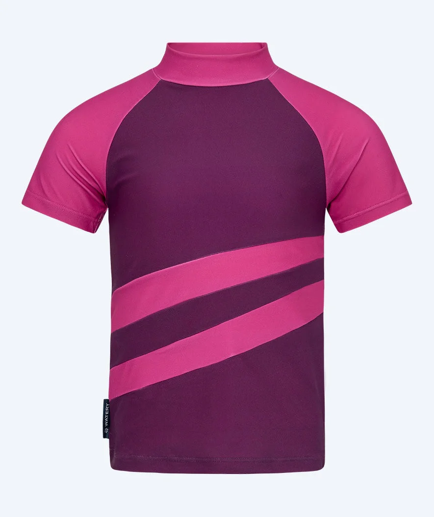 Watery UV-shirt for kids - Manami Short Sleeve Rashguard - Purple - Image 5
