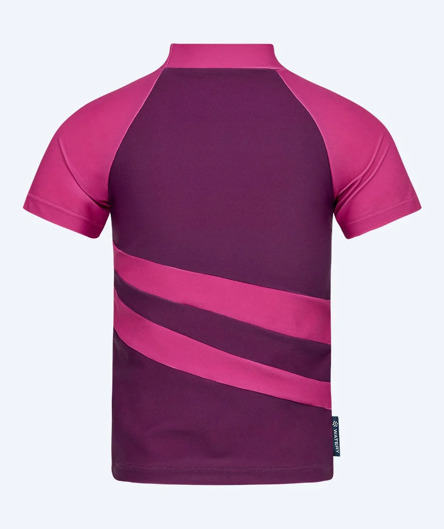Watery UV-shirt for kids - Manami Short Sleeve Rashguard - Purple - Image 6