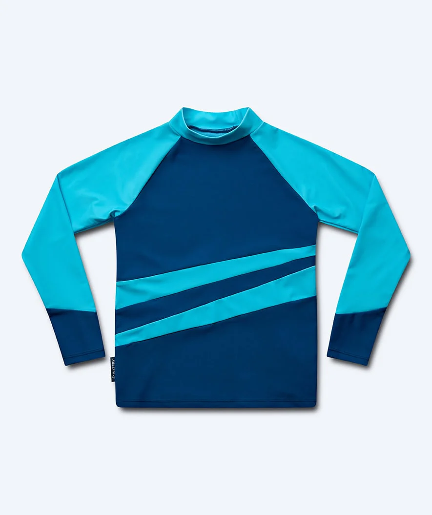 Watery UV-shirt for kids - Manami Long Sleeve Rashguard - Atlantic Blue - Image 10