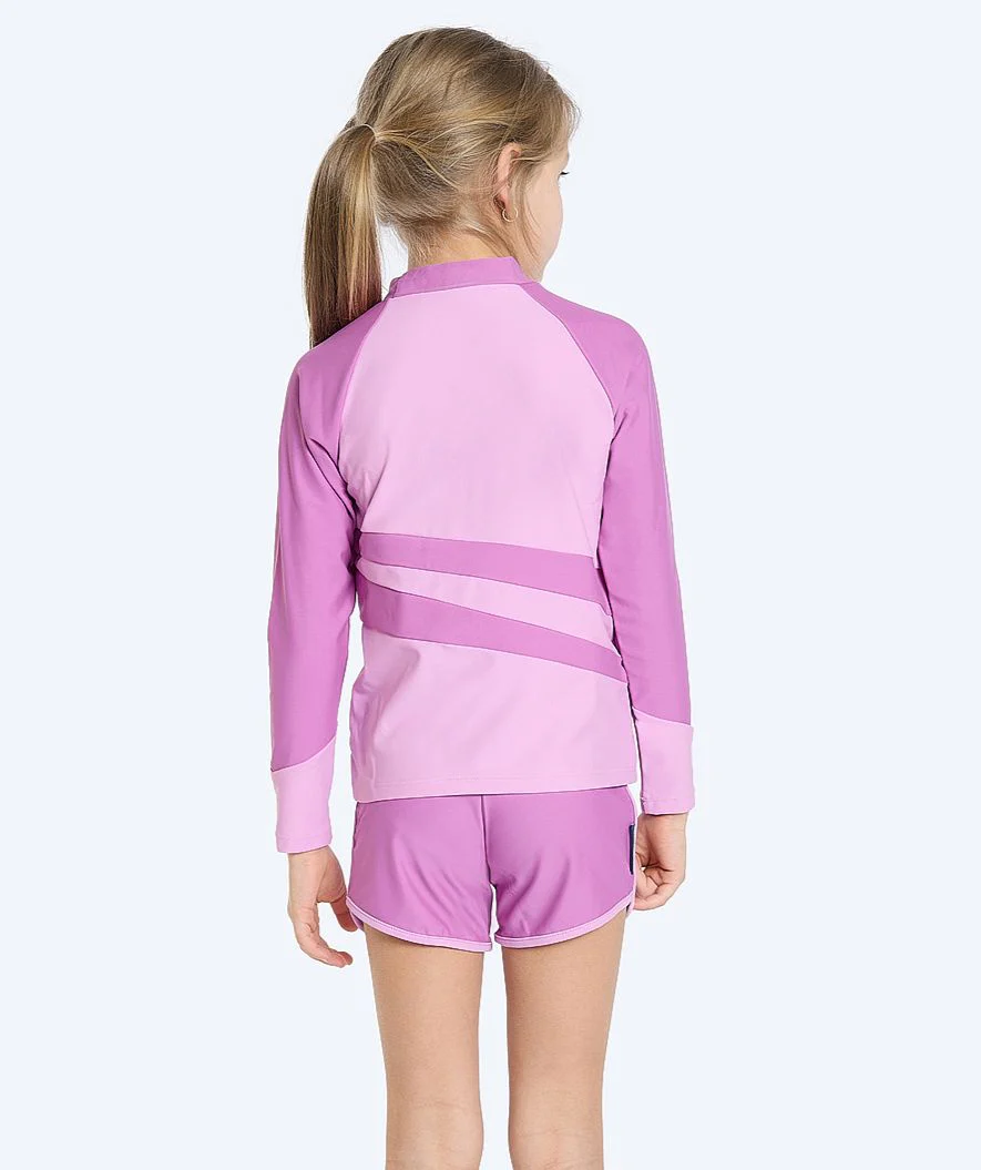 Watery UV-shirt for kids - Manami Long Sleeve Rashguard - Atlantic Purple - Image 2