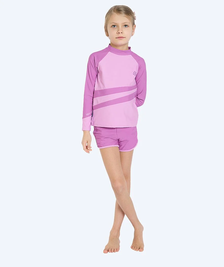 Watery UV-shirt for kids - Manami Long Sleeve Rashguard - Atlantic Purple - Image 3