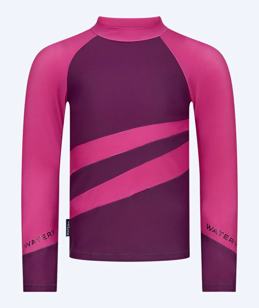 Watery UV-shirt for kids - Manami Long Sleeve Rashguard - Purple - Image 7