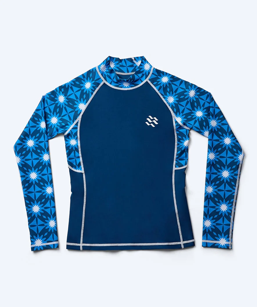 Watery UV-shirt for women - Aiko Long Sleeve Rashguard - Blue/dark blue - Image 11