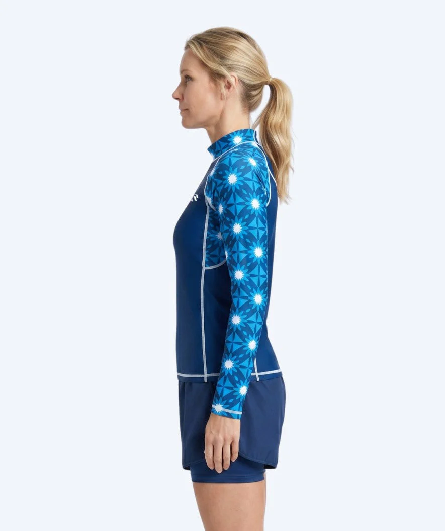 Watery UV-shirt for women - Aiko Long Sleeve Rashguard - Blue/dark blue - Image 3