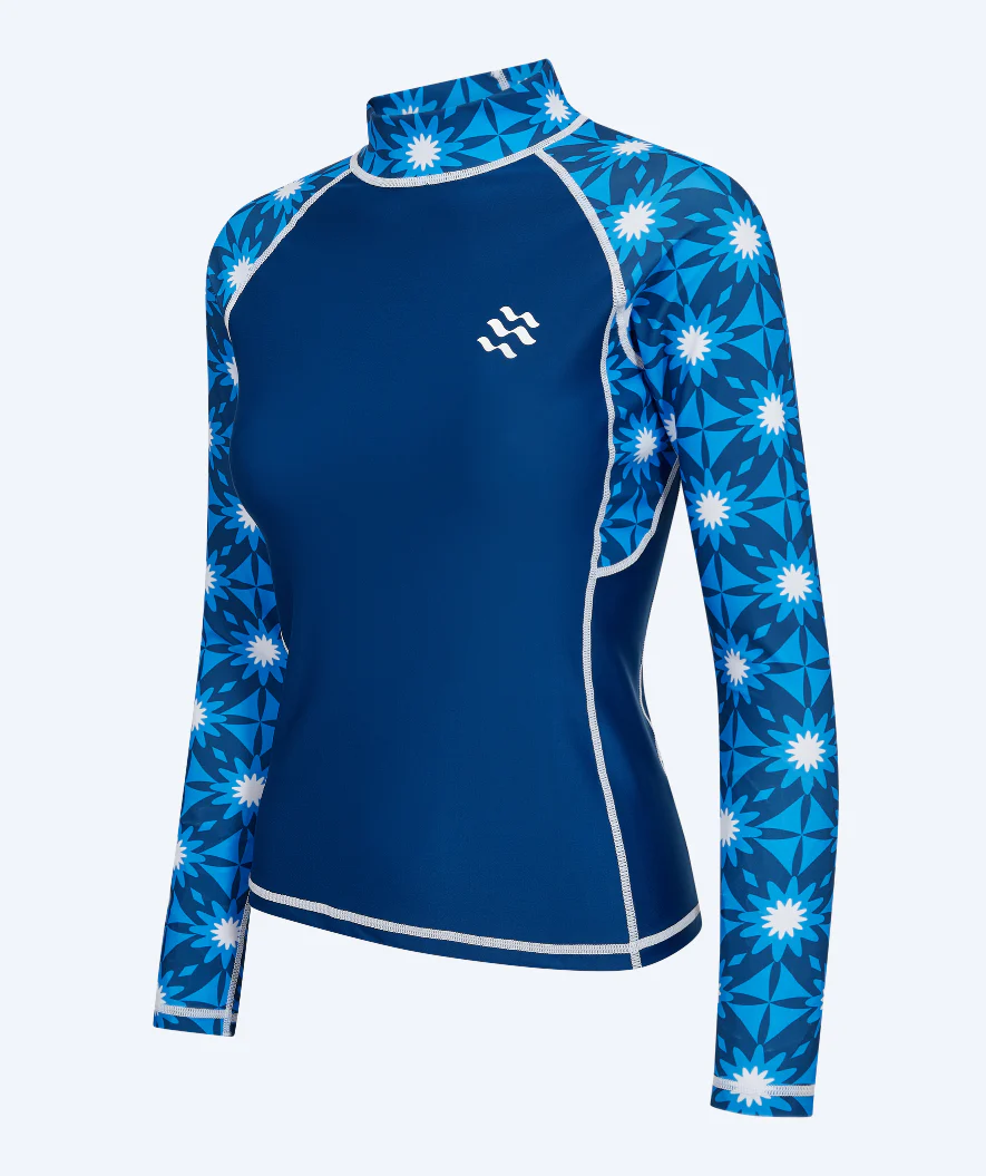 Watery UV-shirt for women - Aiko Long Sleeve Rashguard - Blue/dark blue - Image 8
