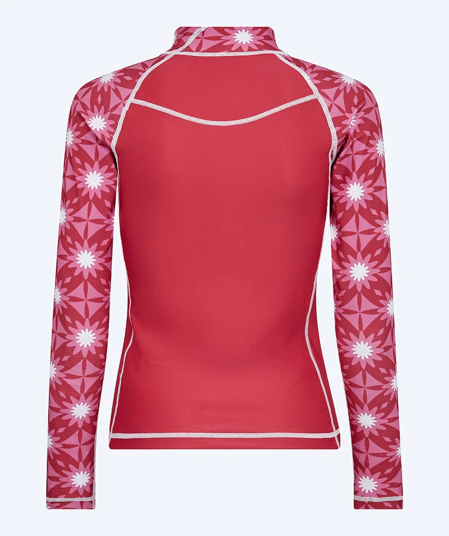 Watery UV-shirt for women - Aiko Long Sleeve Rashguard - Pink/dark red - Image 8
