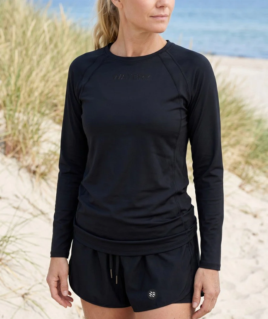 Watery UV-shirt for women - Remington Long Sleeve Rashguard - Black - Image 5