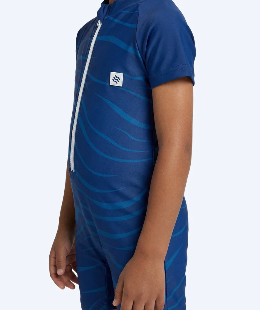 Watery UV-suit for children - Fjord Short Sleeve Rashguard - Dark blue - Image 3