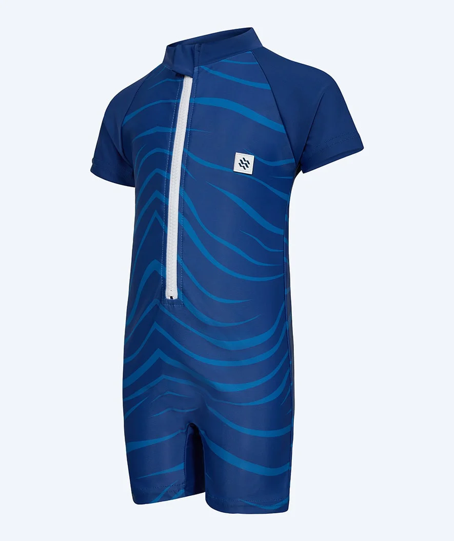 Watery UV-suit for children - Fjord Short Sleeve Rashguard - Dark blue - Image 6
