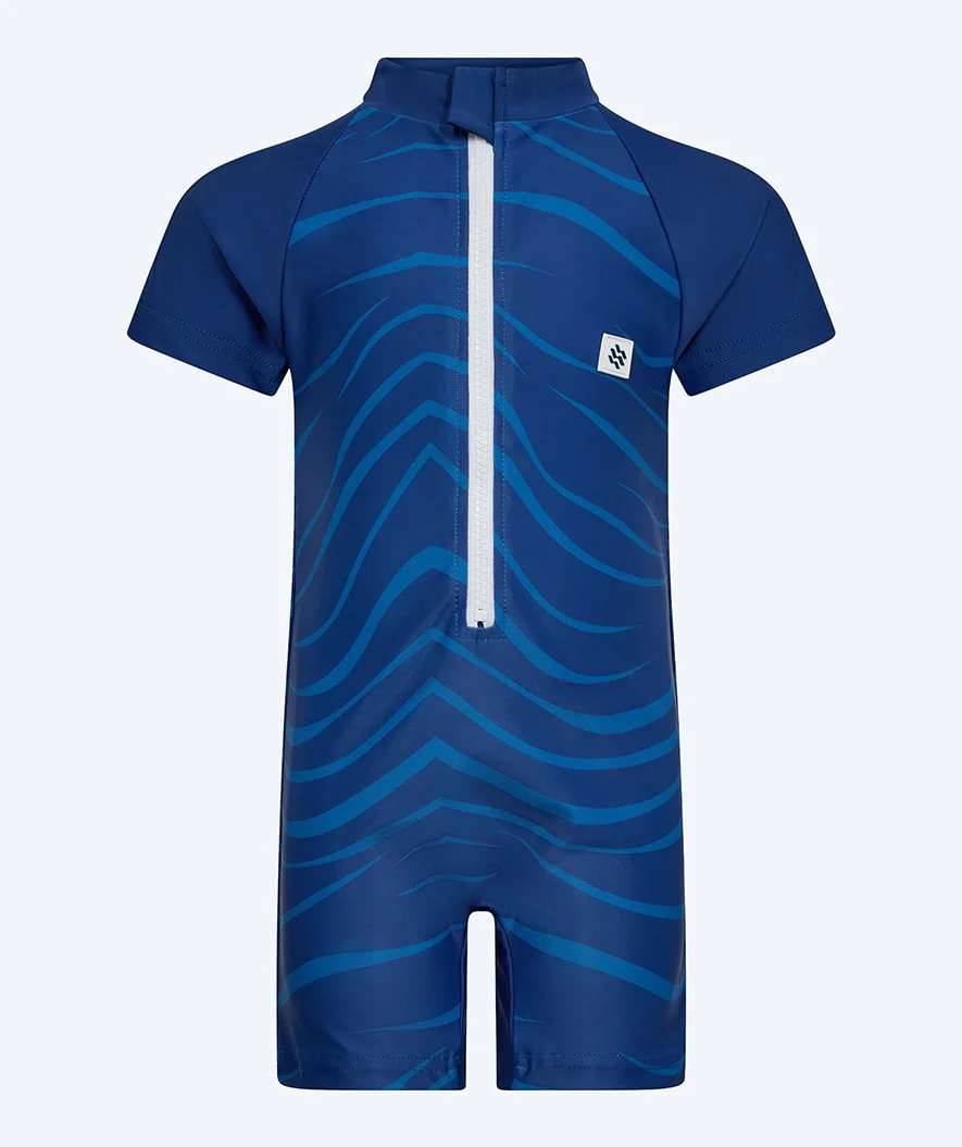 Watery UV-suit for children - Fjord Short Sleeve Rashguard - Dark blue - Image 7
