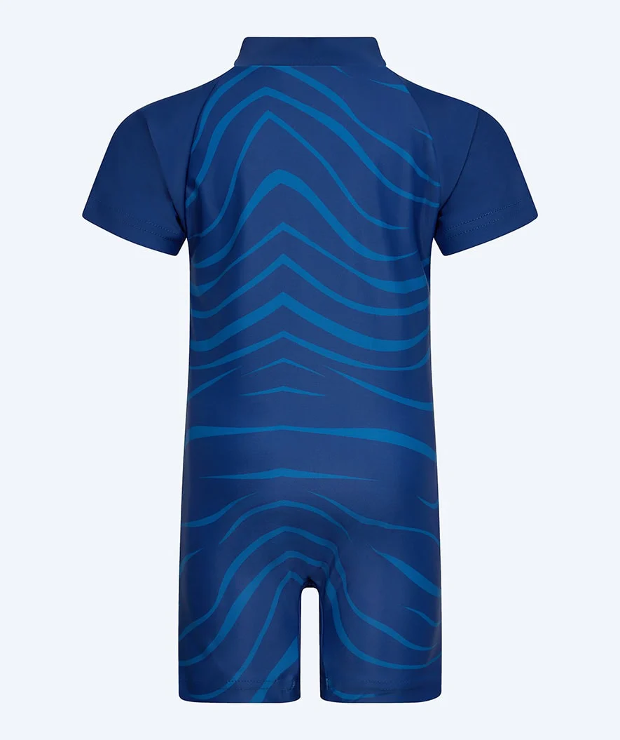 Watery UV-suit for children - Fjord Short Sleeve Rashguard - Dark blue - Image 8