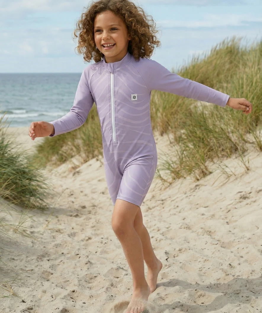 Watery UV-suit for children - Fjord Long Sleeve Rashguard - Purple - Image 4