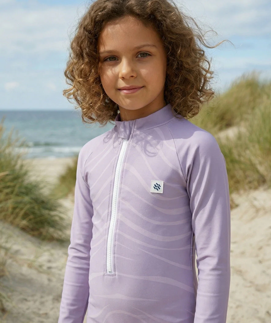 Watery UV-suit for children - Fjord Long Sleeve Rashguard - Purple - Image 5