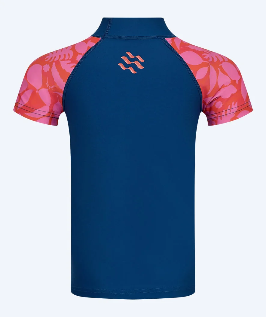 Watery UV-shirt for kids - Osiris Short Sleeve Rashguard - Pink/dark blue - Image 2