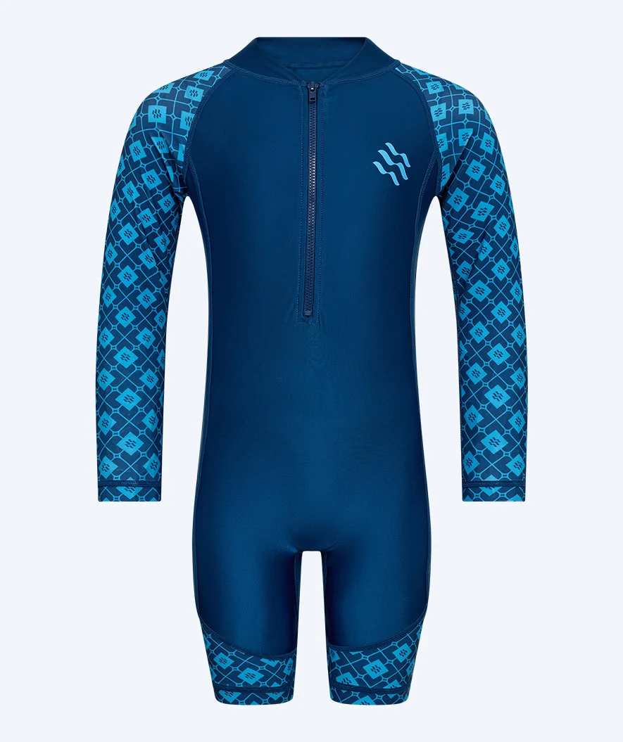 Watery UV-suit for children - Athena Long Sleeve Rashguard - Dark blue - Image 3