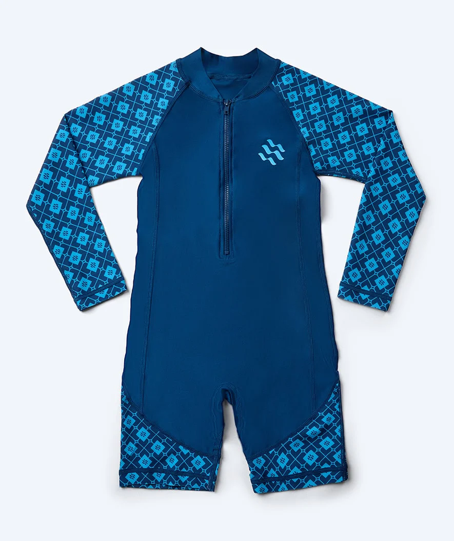 Watery UV-suit for children - Athena Long Sleeve Rashguard - Dark blue - Image 4