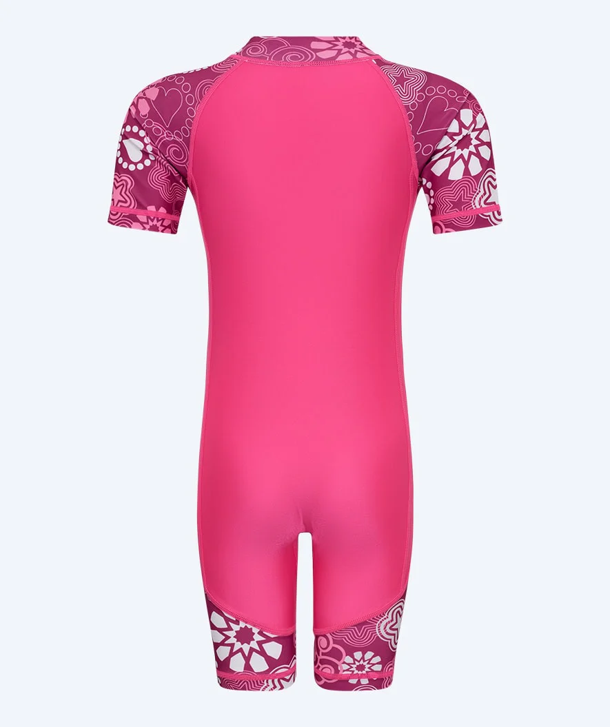 Watery UV-suit for children - Athena Short Sleeve Rashguard - Pink - Image 2