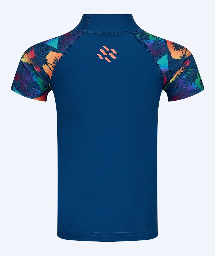 Watery UV-shirt for kids - Katsu Short Sleeve Rashguard - Multi/dark blue - Image 8