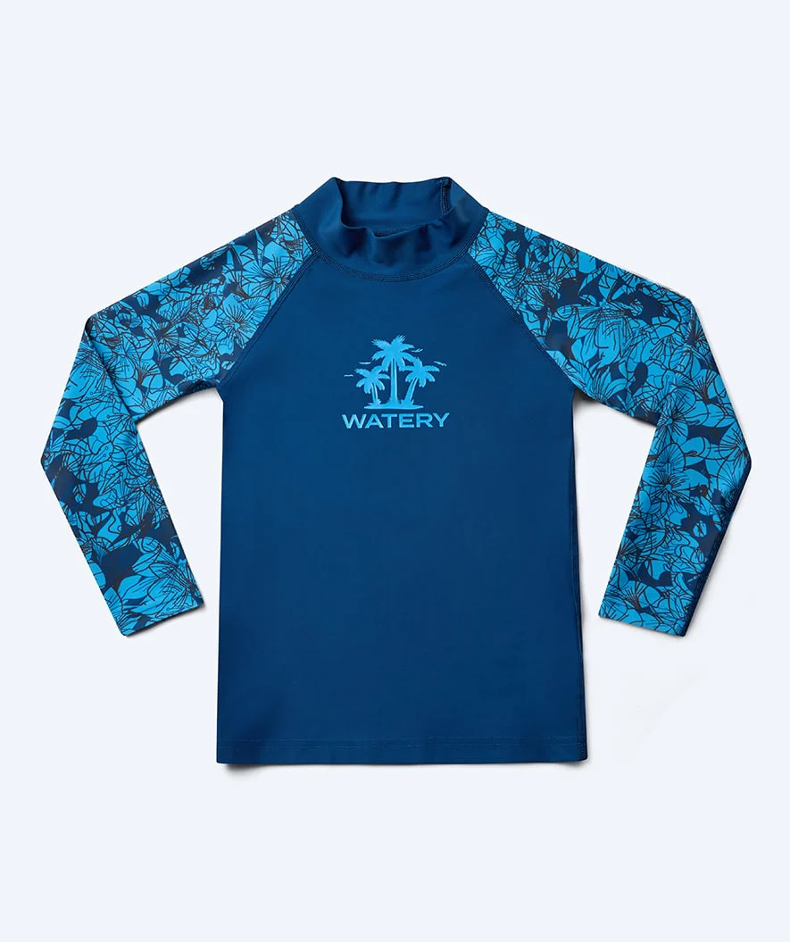 Watery UV-shirt for kids - Katsu Long Sleeve Rashguard - Blue/dark blue - Image 10