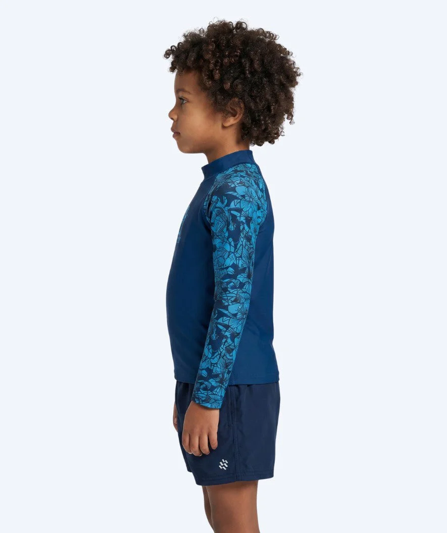 Watery UV-shirt for kids - Katsu Long Sleeve Rashguard - Blue/dark blue - Image 3